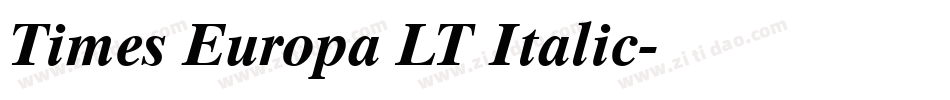 Times Europa LT Italic字体转换